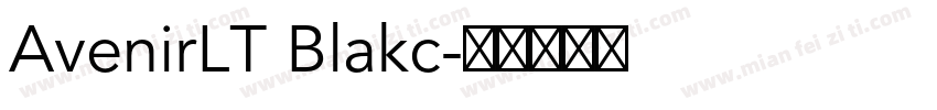 AvenirLT Blakc字体转换